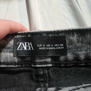 Zara Black Denim Skirt